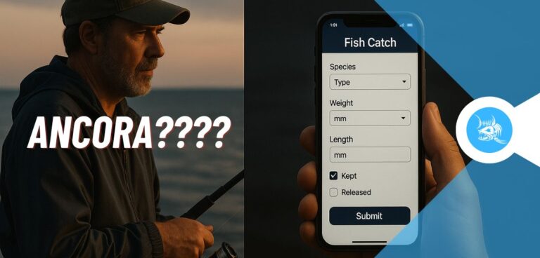 PEscatore che guarda sconsolato la nuova app che sarà resa obbligatoria
