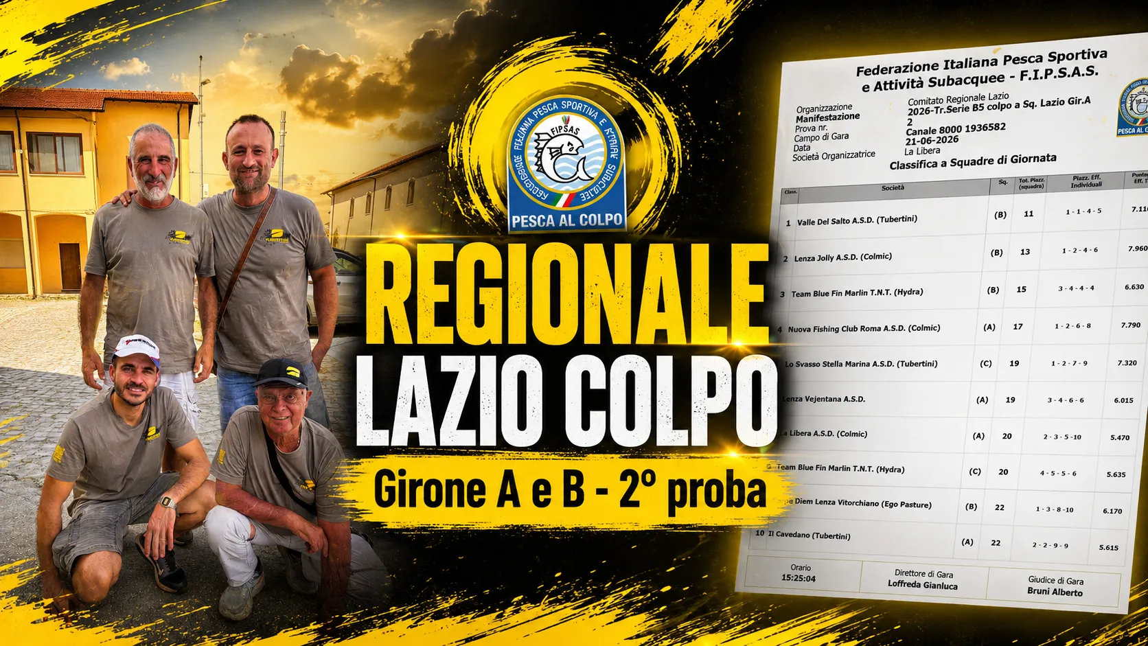 2° Prova per entrambi i gironi del Regionale Lazio Colpo a squadre 2026