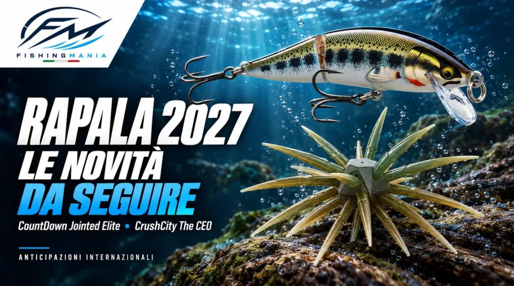 Rapala CountDown Jointed Elite e CrushCity The CEO nella copertina delle anticipazioni 2027.